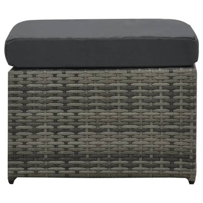 4 Piece Garden Lounge Set with Cushions Poly Rattan Anthracite