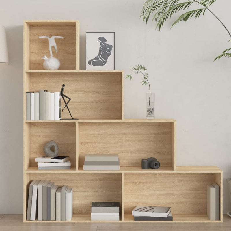 Book Cabinet/Room Divider Sonoma Oak 155x24x160 cm Engineered Wood