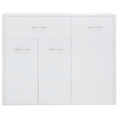 Sideboard High Gloss White 88x30x70 cm Engineered Wood