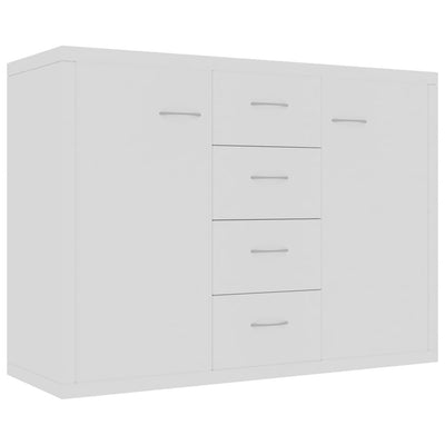 Sideboard White 88x30x65 cm Engineered Wood