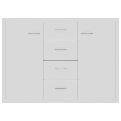 Sideboard White 88x30x65 cm Engineered Wood