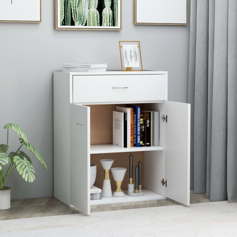 Sideboard White 60x30x75 cm Engineered Wood