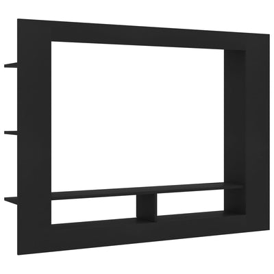 TV Cabinet Black 152x22x113 cm Engineered Wood