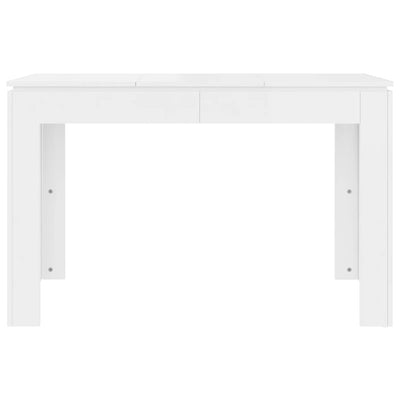 Dining Table High Gloss White 120x60x76 cm Engineered Wood