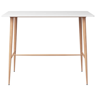 Bar Table White 120x60x105 cm