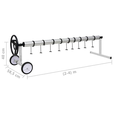 Pool Cover Roller with Stainless Steel Base