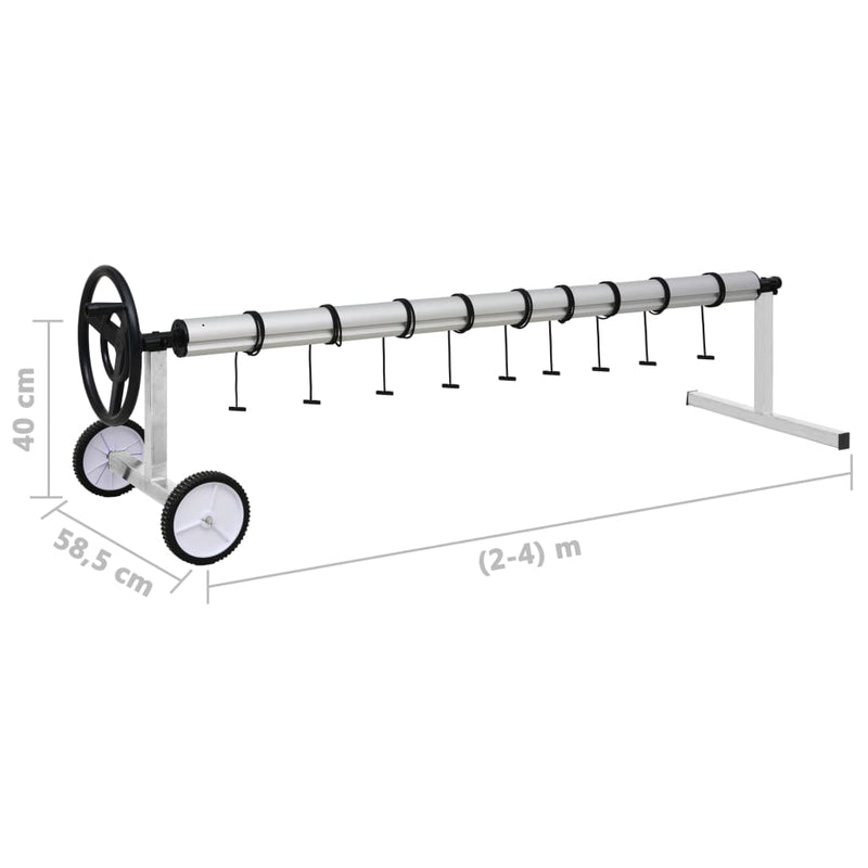 Pool Cover Roller with Stainless Steel Base