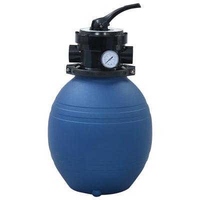 Pool Sand Filter with 4 Position Valve Blue 300 mm