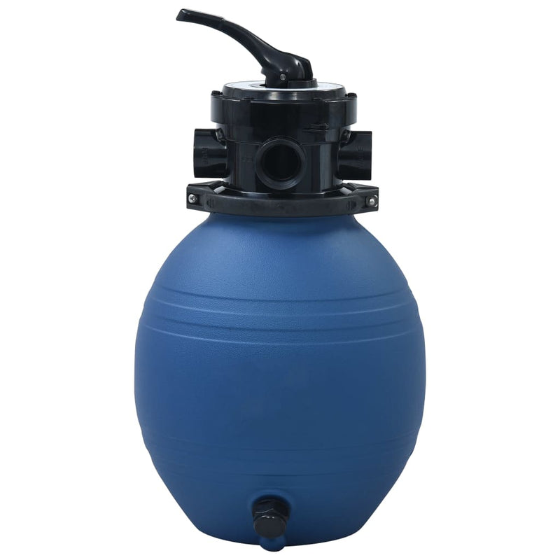 Pool Sand Filter with 4 Position Valve Blue 300 mm