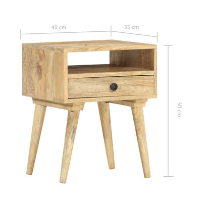 Bedside Cabinet 40x35x50 cm Solid Mango Wood