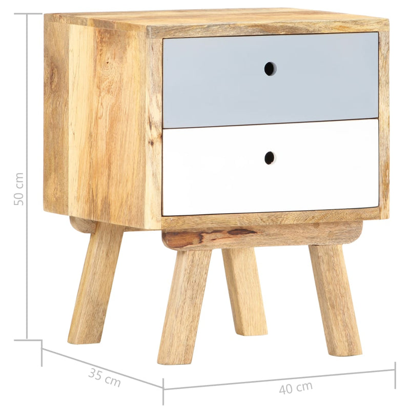 Bedside Cabinet 40x35x50 cm Solid Mango Wood