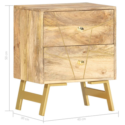 Bedside Cabinet 40x30x50 cm Solid Mango Wood