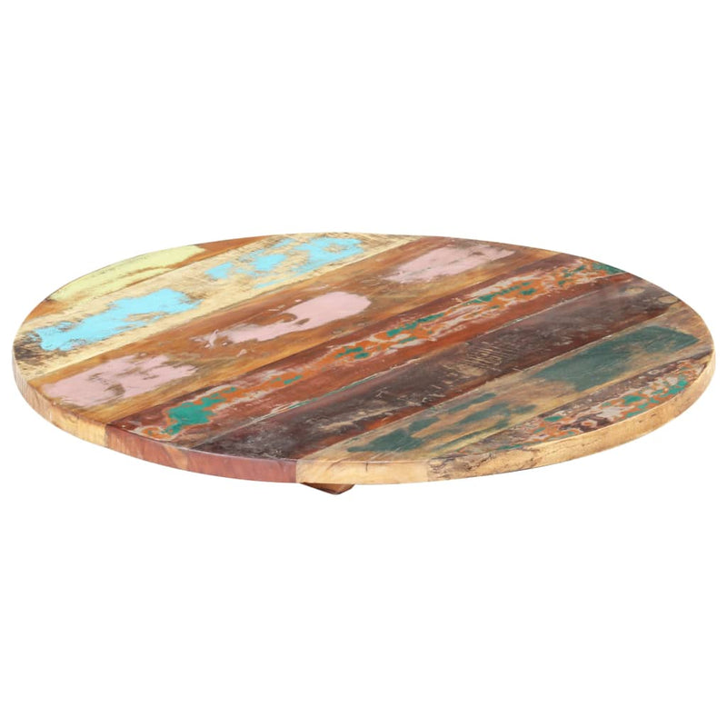 Round Table Top 50 cm 25-27 mm Solid Reclaimed Wood