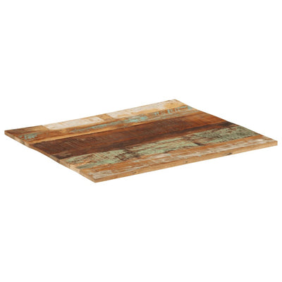 Rectangular Table Top 70x80 cm 15-16 mm Solid Wood Reclaimed