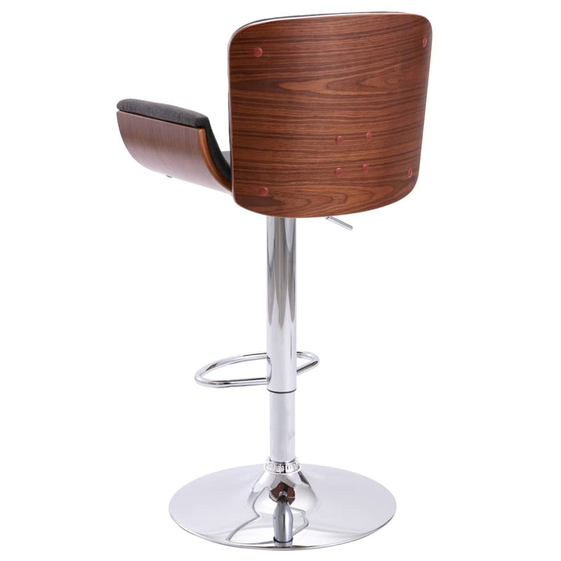 Bar Stool Grey Fabric