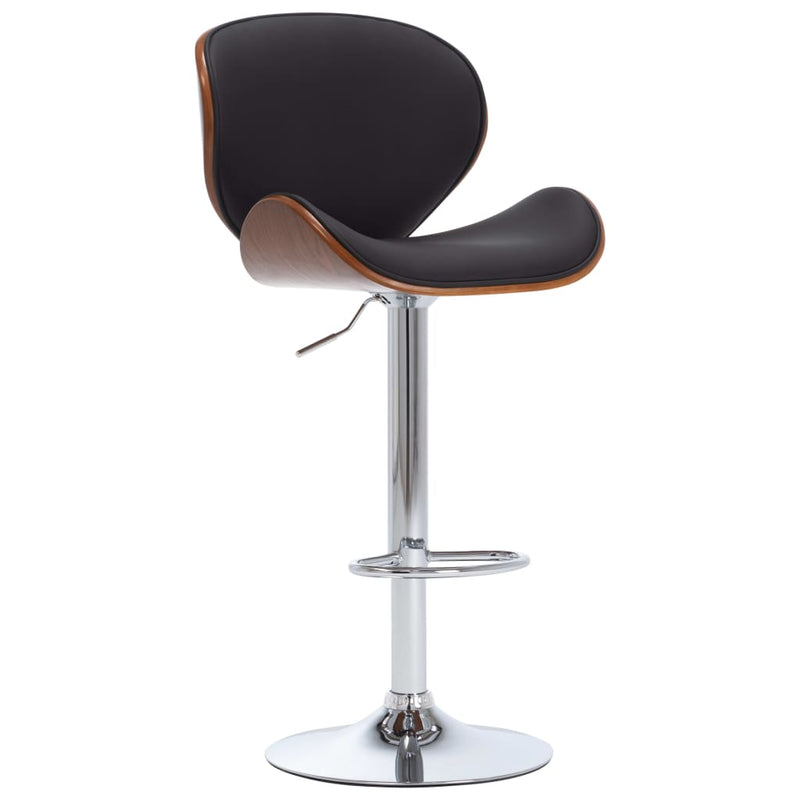 Bar Stool Black Faux Leather