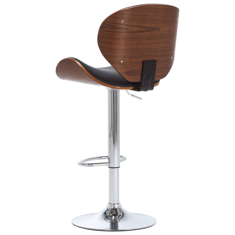 Bar Stool Black Faux Leather