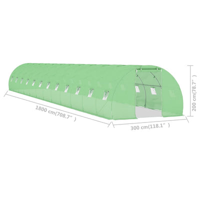 Greenhouse 54 m² 18x3x2 m