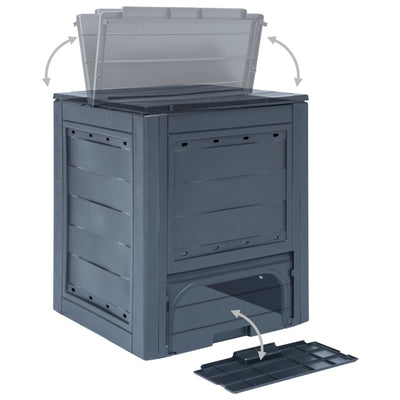 Garden Composters 2 pcs Grey 60x60x73 cm 520 L