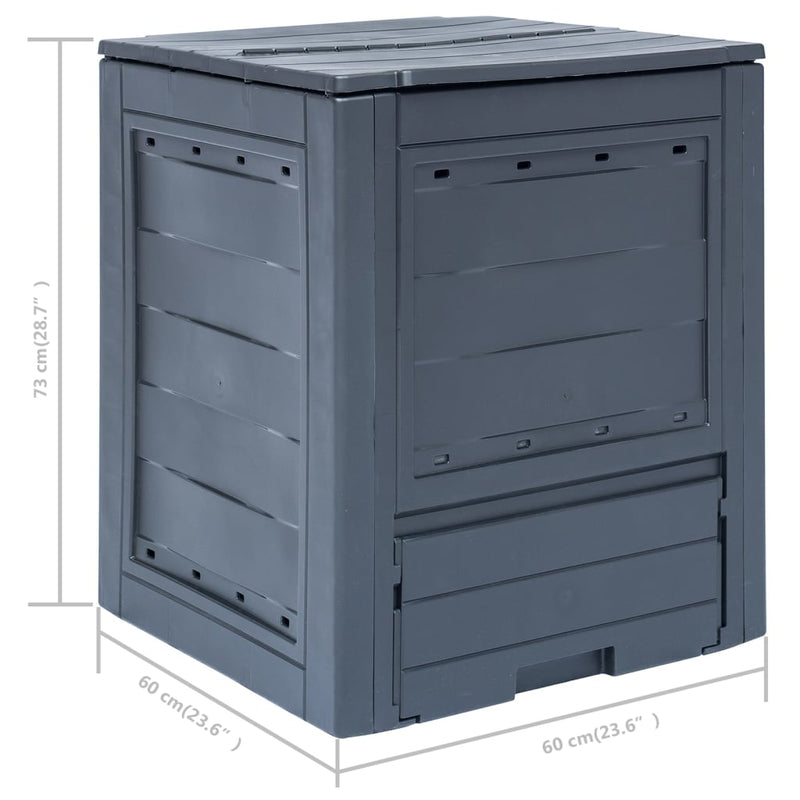 Garden Composters 2 pcs Grey 60x60x73 cm 520 L