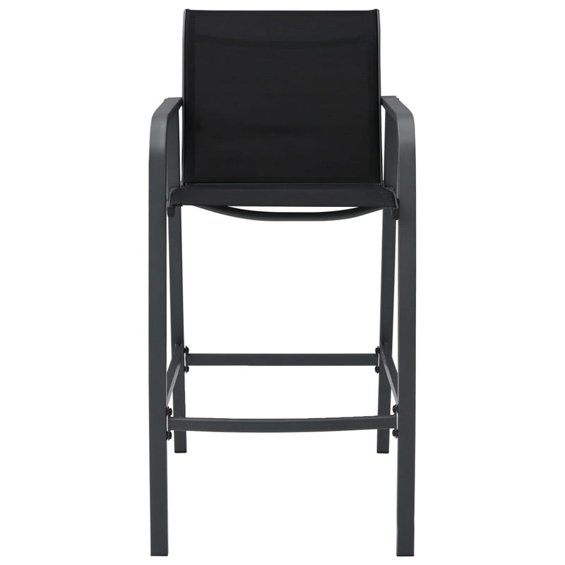 Garden Bar Chairs 4 pcs Black Textilene