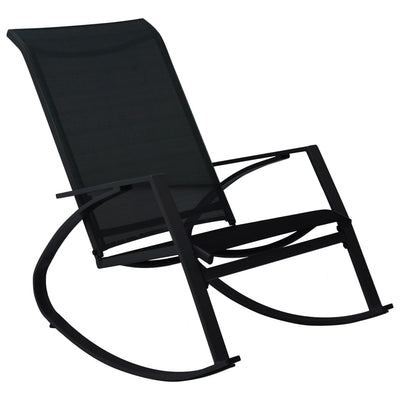 Garden Rocking Chairs 2 pcs Textilene Black