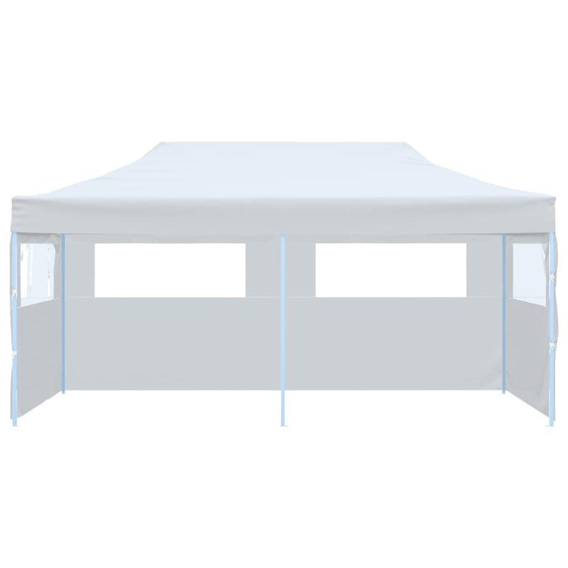 Folding Pop-up Partytent with Sidewalls 3x6 m Steel White