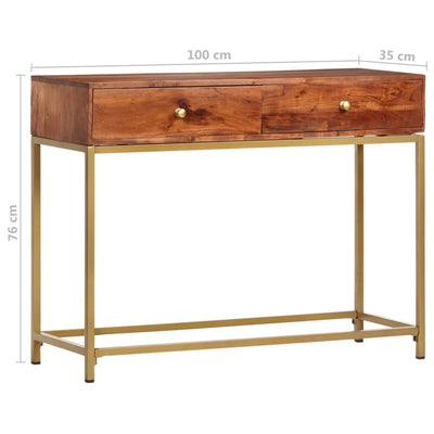 Console Table 100x35x76 cm Solid Wood Acacia