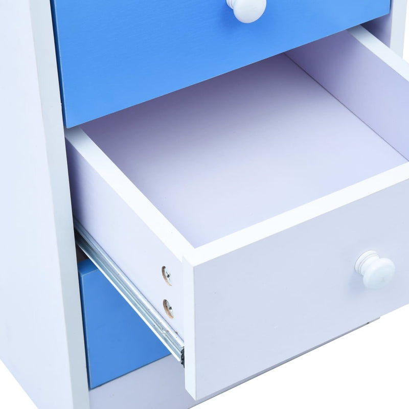 Children Drawing Study Desk Tiltable Blue and White