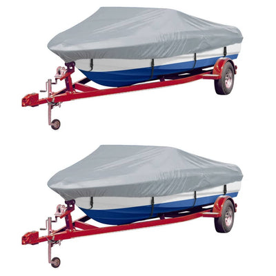 Boat Covers 2 pcs Grey Length 488-564 cm Width 239 cm