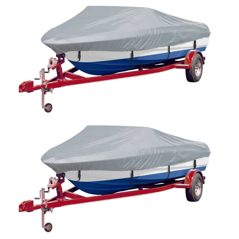 Boat Covers 2 pcs Grey Length 488-564 cm Width 239 cm