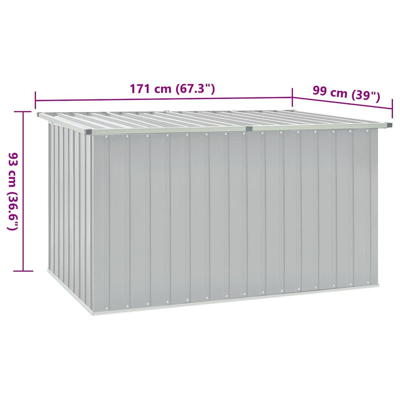 Garden Storage Box Grey 171x99x93 cm