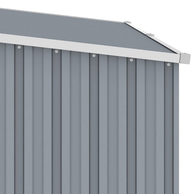 Garden Firewood Shed Grey 245x98x159 cm Galvanised Steel