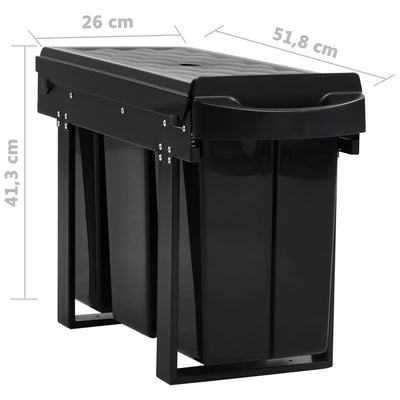 Kitchen Cupboard Pull-out Dustbin Soft-Close 36 L