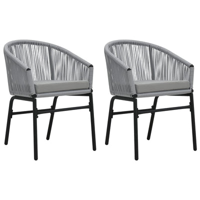 Garden Chairs 2 pcs Anthracite PE Rattan