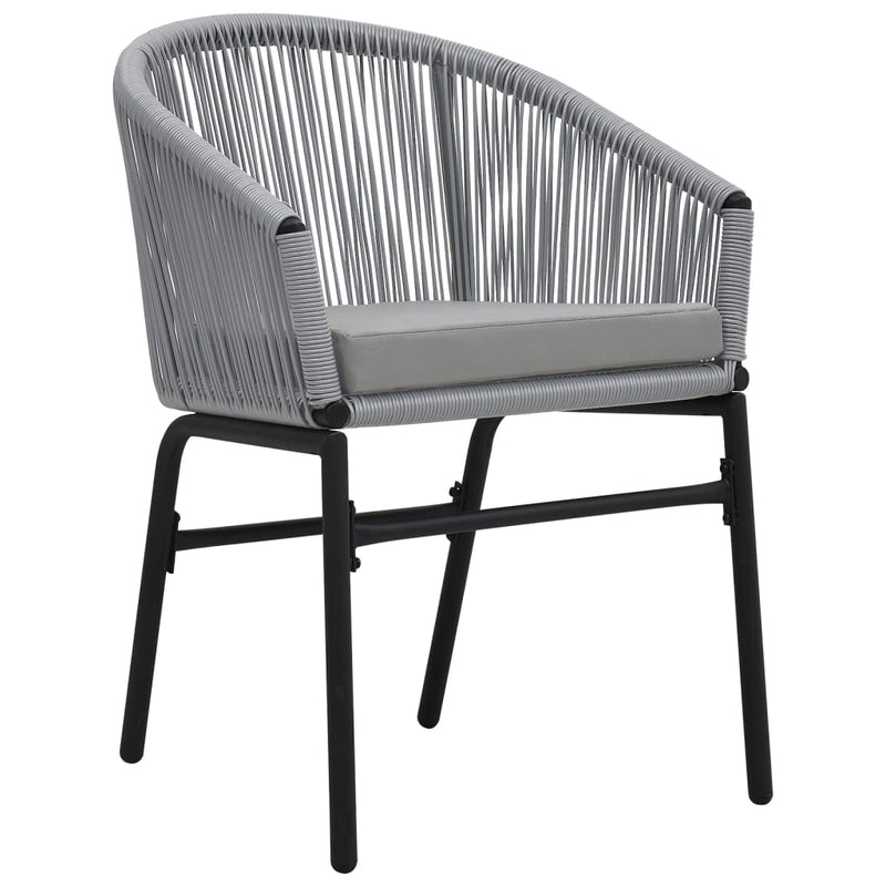 Garden Chairs 2 pcs Anthracite PE Rattan