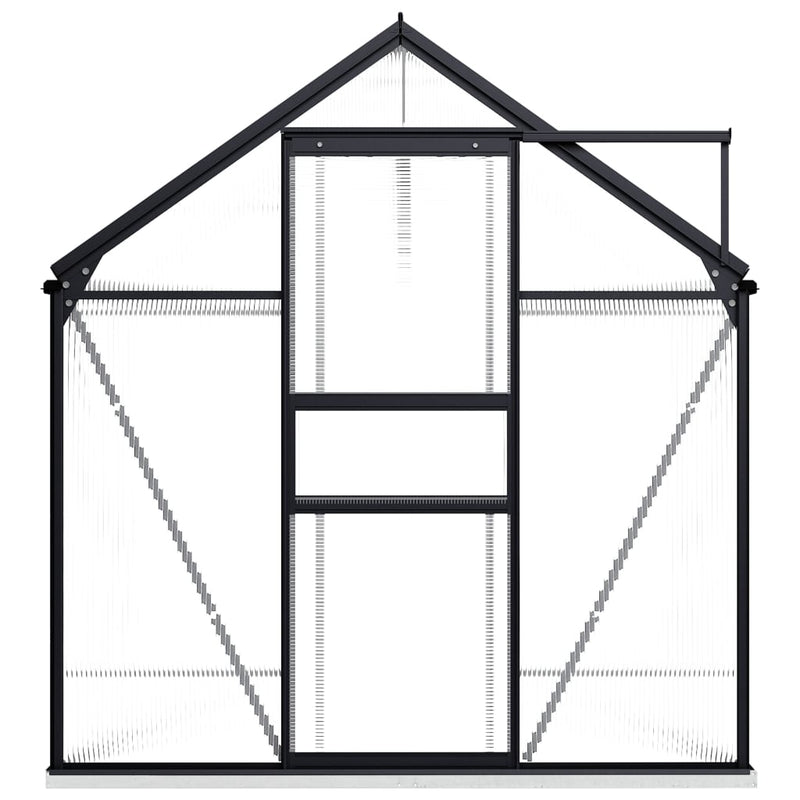 Greenhouse with Base Frame Anthracite Aluminium 4.75 m²