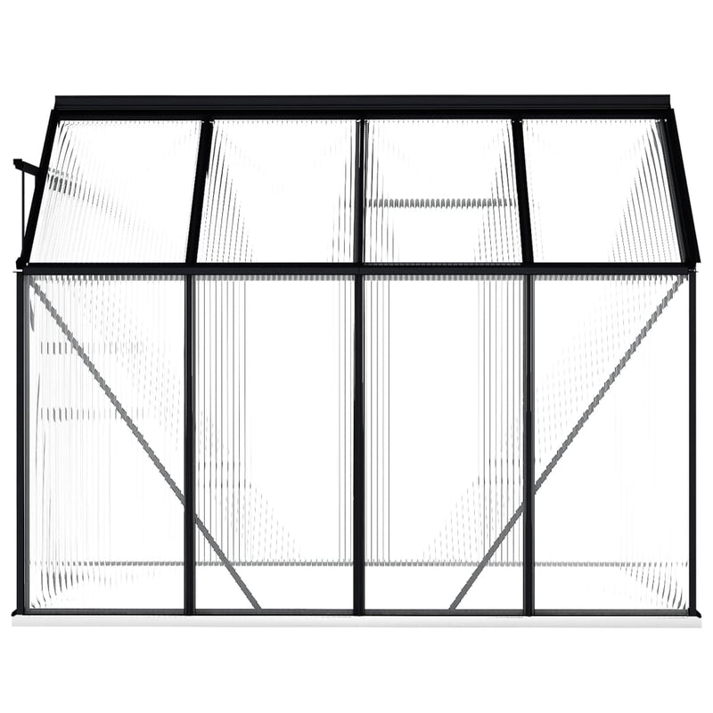 Greenhouse with Base Frame Anthracite Aluminium 4.75 m²