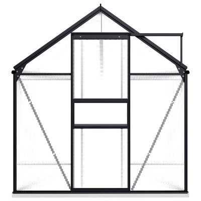 Greenhouse with Base Frame Anthracite Aluminium 5.89 m²