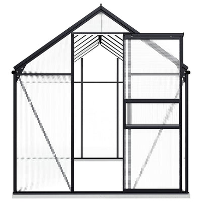 Greenhouse with Base Frame Anthracite Aluminium 8.17 m²