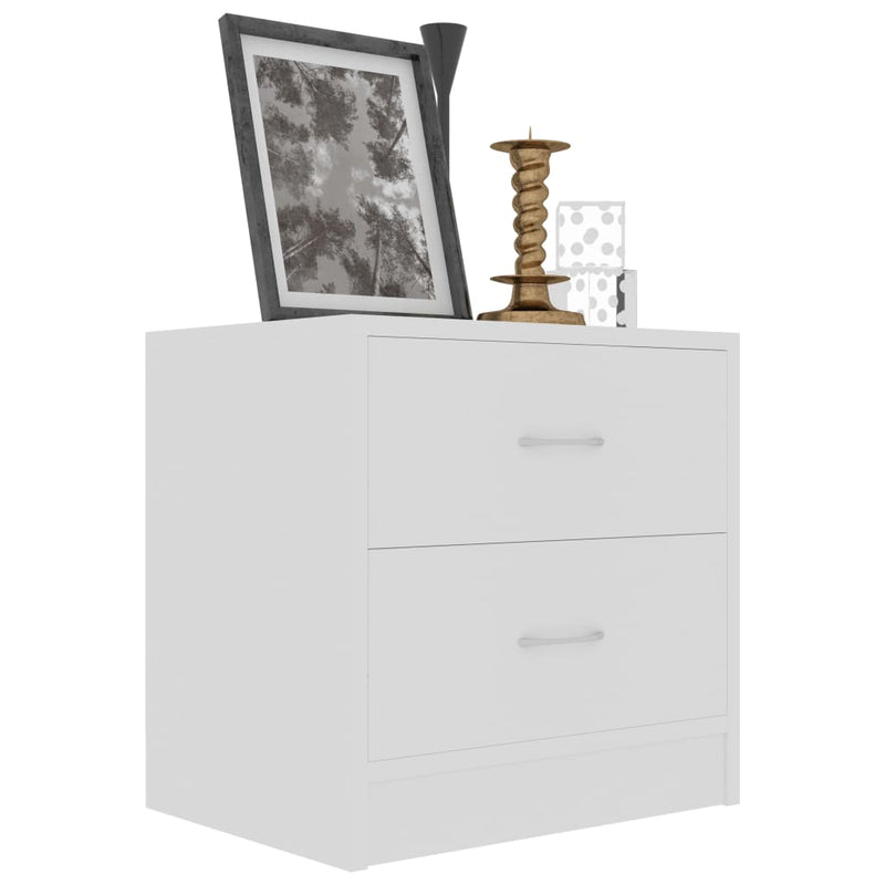 Bedside Cabinet White 40x30x40 cm Engineered Wood