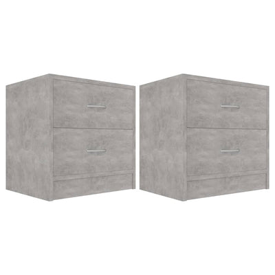 Bedside Cabinets 2 pcs Concrete Grey 40x30x40 cm Engineered Wood