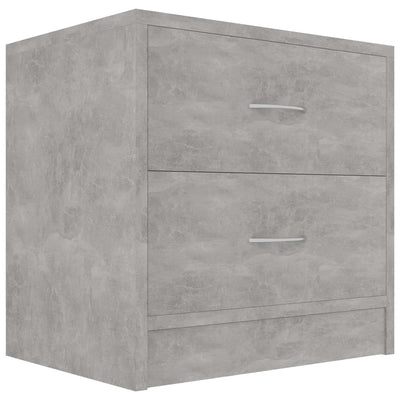 Bedside Cabinets 2 pcs Concrete Grey 40x30x40 cm Engineered Wood