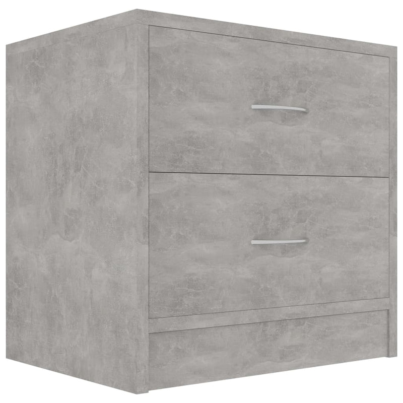 Bedside Cabinets 2 pcs Concrete Grey 40x30x40 cm Engineered Wood