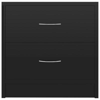 Bedside Cabinet High Gloss Black 40x30x40 cm Engineered Wood