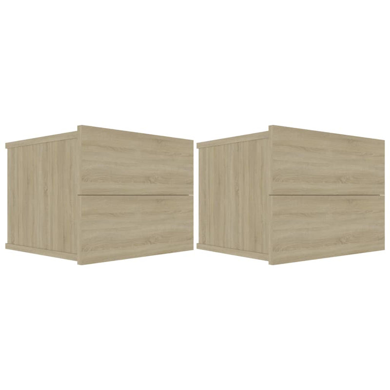 Bedside Cabinets 2 pcs Sonoma Oak 40x30x30 cm Engineered Wood