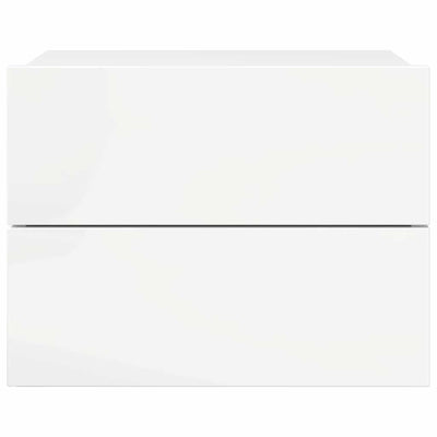 Bedside Cabinets 2 pcs High Gloss White 40x30x30 cm Engineered Wood