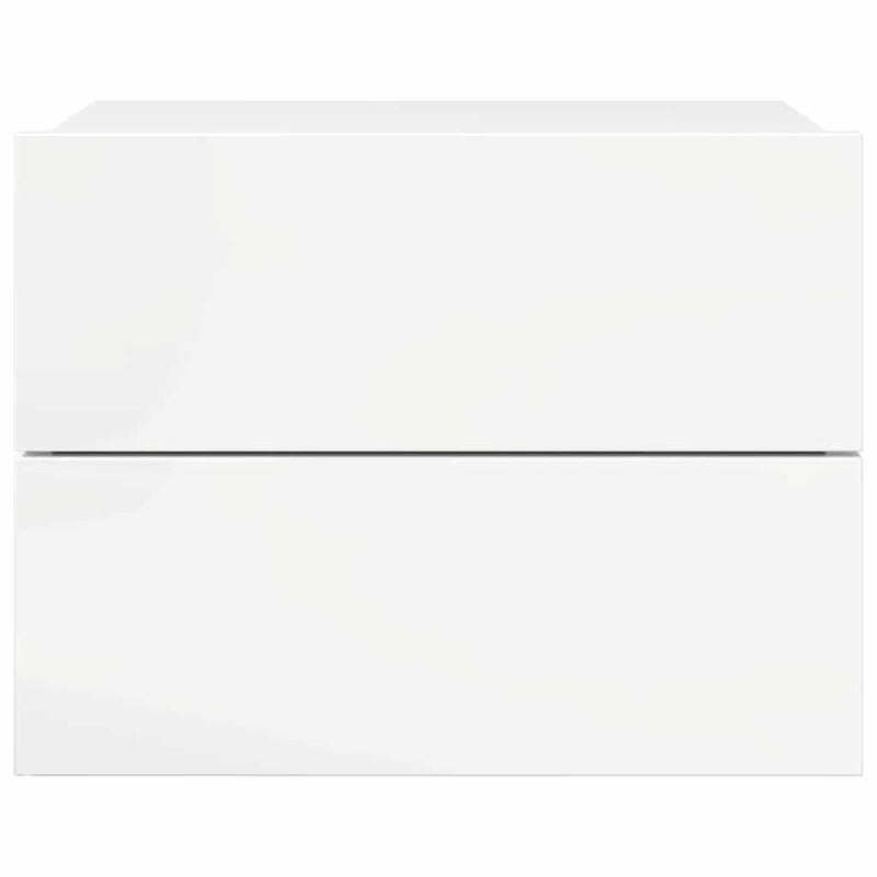 Bedside Cabinets 2 pcs High Gloss White 40x30x30 cm Engineered Wood