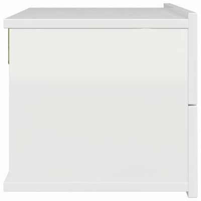 Bedside Cabinets 2 pcs High Gloss White 40x30x30 cm Engineered Wood