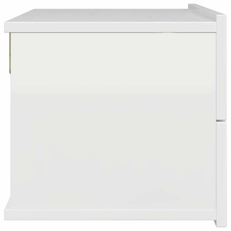 Bedside Cabinets 2 pcs High Gloss White 40x30x30 cm Engineered Wood